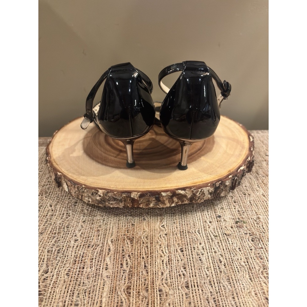 Coach Helena Patent Leather Heels With Coach Logo Black Size 6.5 - Picture 8 of 10